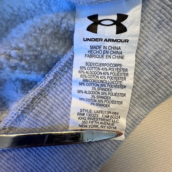 Under Armour Hooded Sweatshirt Youth Girl Size 5 Heathered Gray - Picture 10 of 11